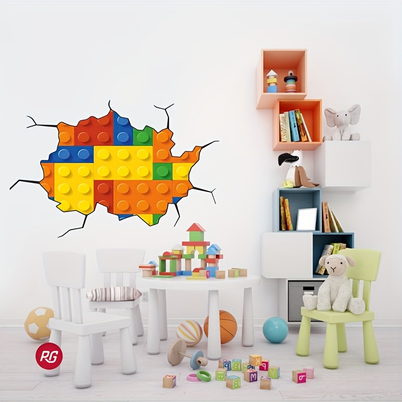 Adesivo Murale 3D Scaffale Per Cameretta – PVC Rimovibile 70x50 Cm, Decorazione Parete Bambini - 3