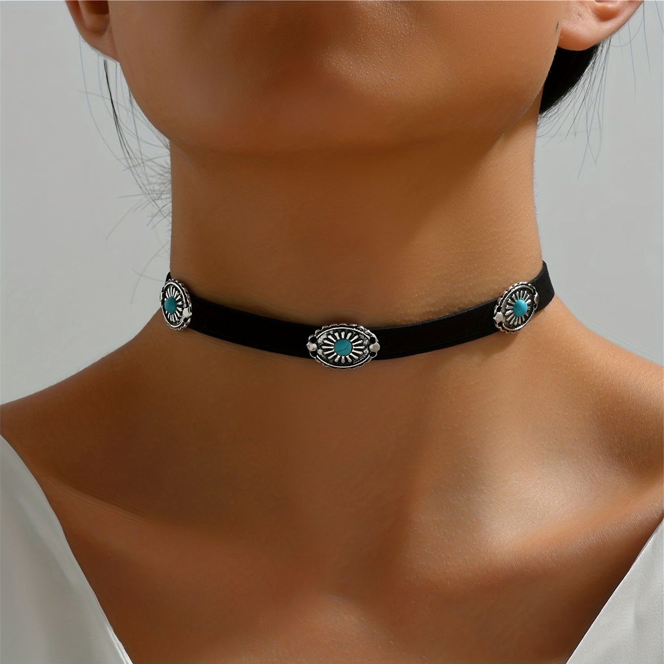 Image of 1pc Cowgirl Necklace For Women Boho Western Necklaces For Women Brown Necklace For Women Western Jewelry