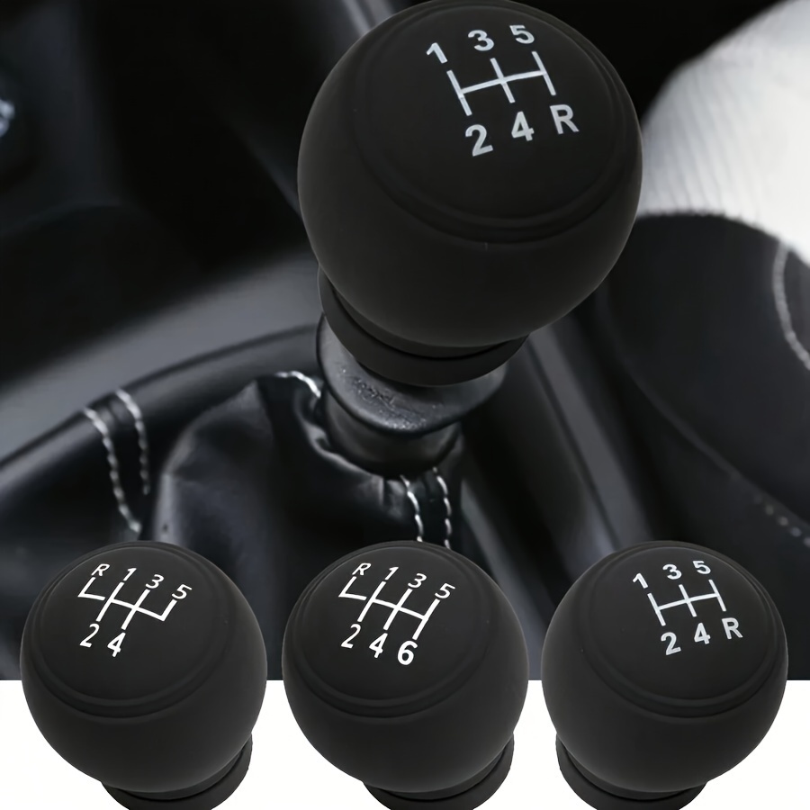 

Silicone Gear Shift Knob Cover - Non-slip , Manual Transmission Protector With White , Fits Most Cars, Interior Accessory