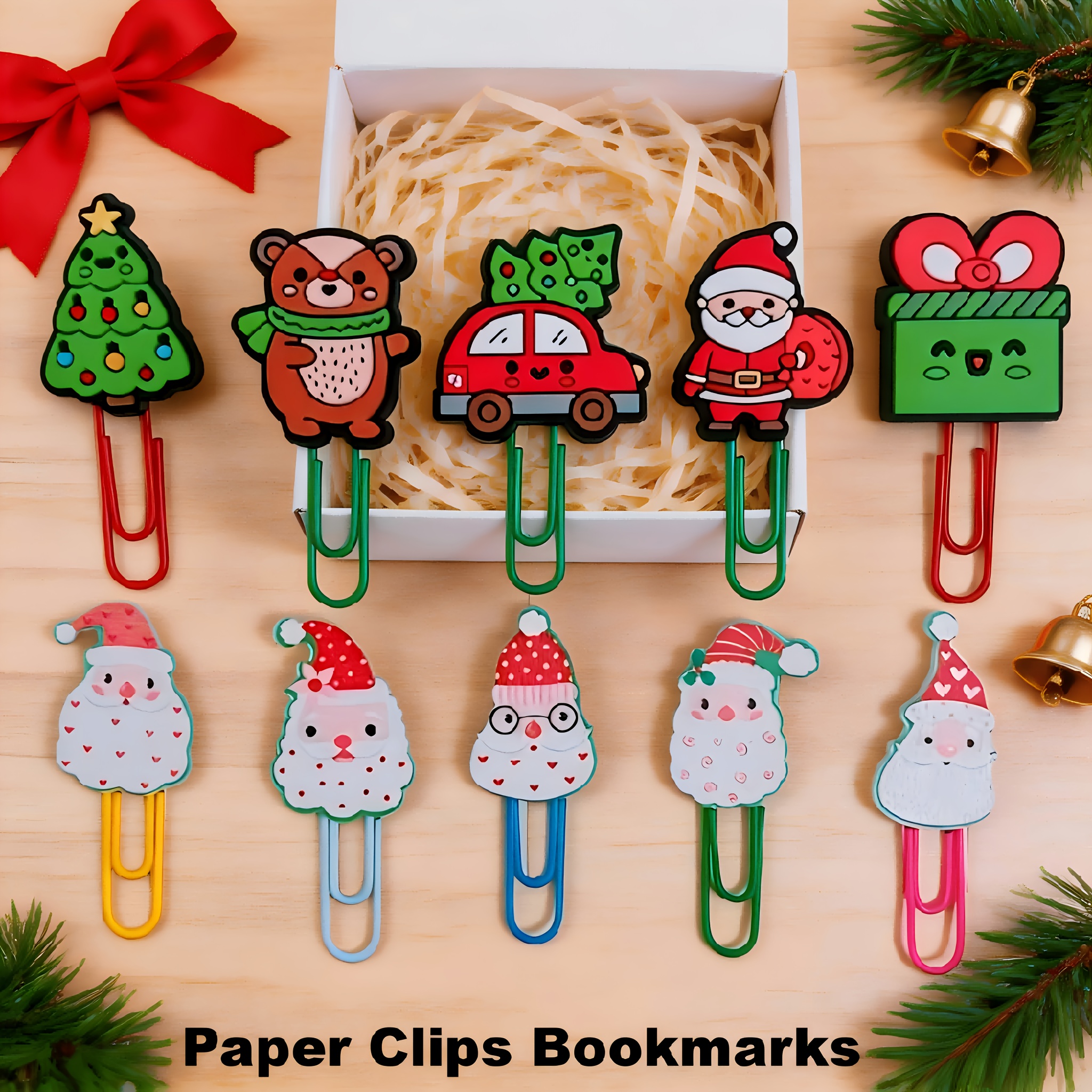 10pcs paper clips bookmarks daily use clips   supplies journal decor document organizing tools multi item party favor packs   for back to school graduation birthdays christmas thanksgiving and teachers day
