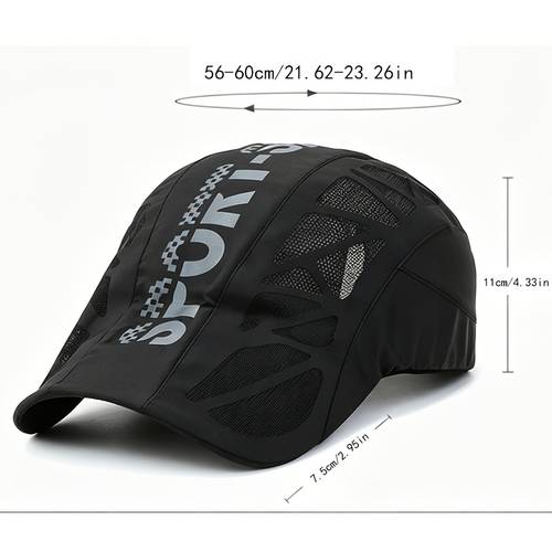 boné ivy masculino ajustável e com tecnologia de secagem rápida e traseiro de malha - boné de leve adequado para , atividades ao ar livre, roupas casuais, verão, academia - secagem rápida adequado para e