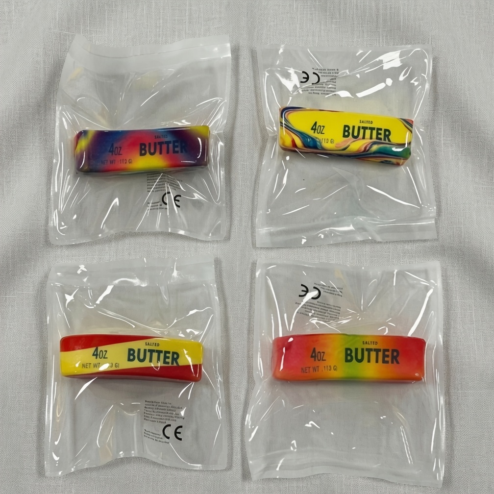 4pcs Butter Extrusion Toys, Children's Extrusion Toys, In Of Butter, Party Gifts, Multi-piece Combination Party Gift Box, Random Styles, Children's Party Gift Set