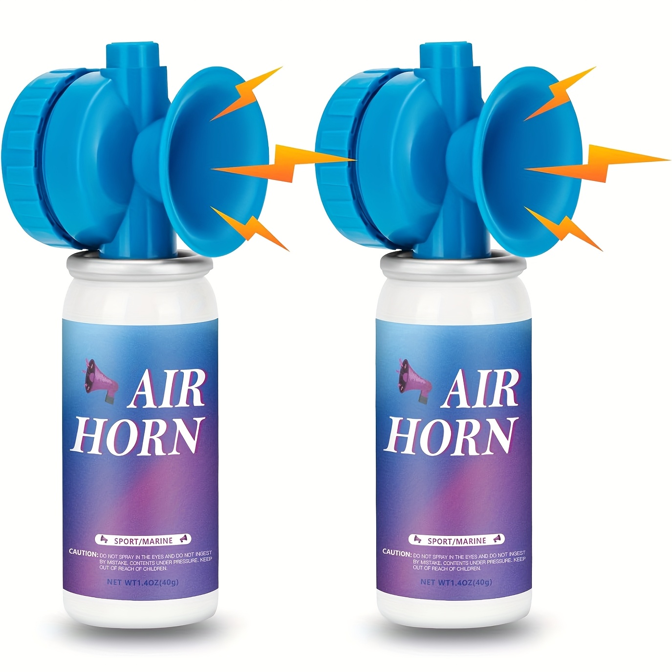 Image of Set Of 2 Horns, Safety Sound Device, High-volume Marine Alert Horn, 1.4 Oz Compact Handheld Air Horn For Sports Events, Emergency , Camping, Hiking, And Outdoor Activities, Without Battery