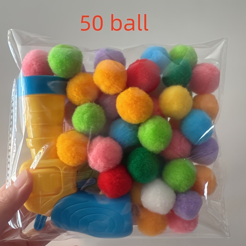 Image of 10/20/50pcs Cat Toy Set - Suitable For Interactive Play With Cats And Dogs, Launcher, Random Colors, , Durable Rebound Design