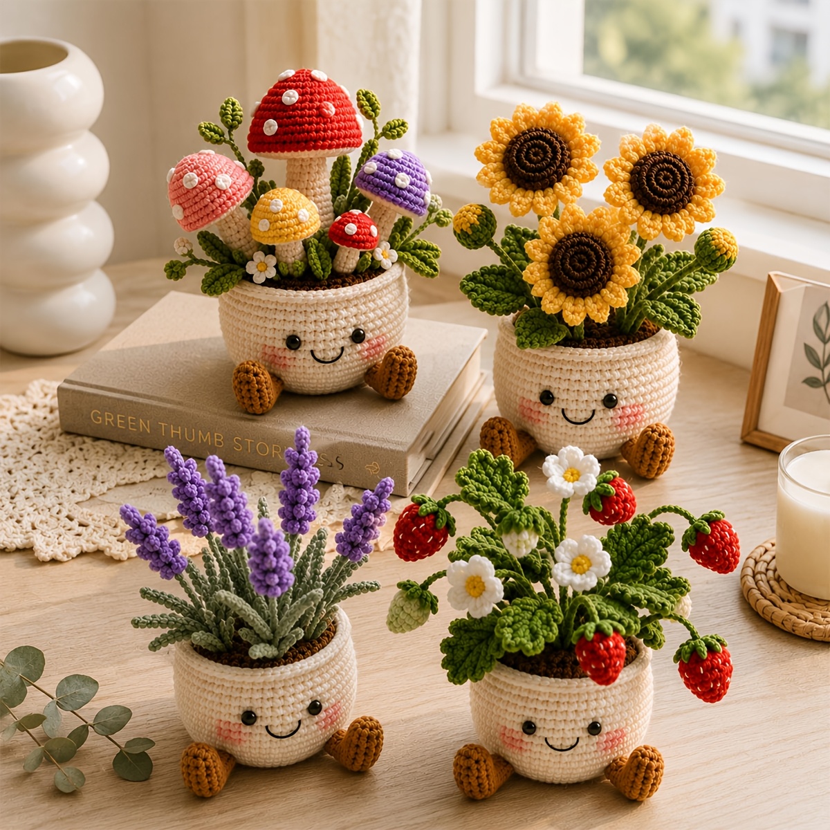 crochet flower sold on Temu United States