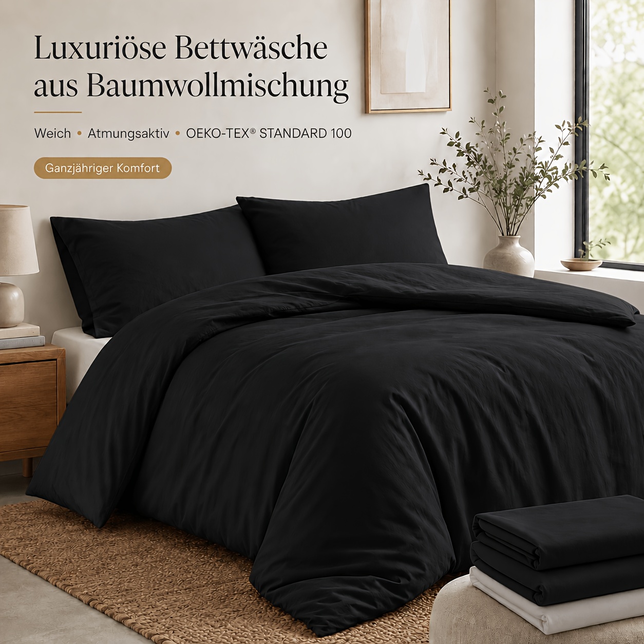 TEMU 2/3/4pcs Bedding Cotton Duvet Cover Set With Pillowcases, Cotton Soft Breathable And Skin-friendly, Moisture-absorbing And