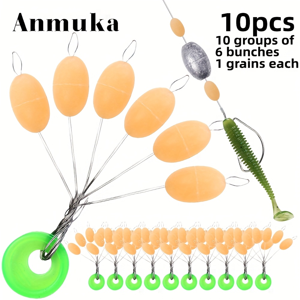 Image of 10 Sets Of Extra Large Space Beans Super Large And Thickened Big Object Beans Olive Shaped And Round Boat Fishing Enormous Object Sea Fishing Line Stop Beans Replica Hooks, Without Battery