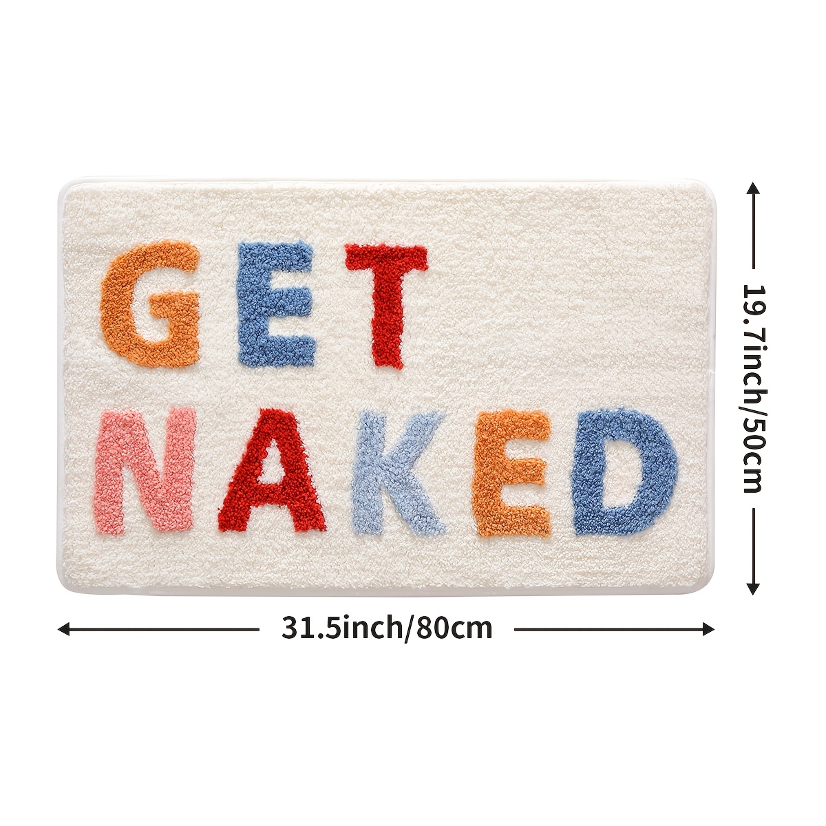 TEMU 1pc Fluffy Bath Rug Bathroom Mat, Absorbent Premium Bathroom Rug, Non-slip Comfortable Bathroom Mat For Bathroom Floor, Sink, Bathtub, Shower