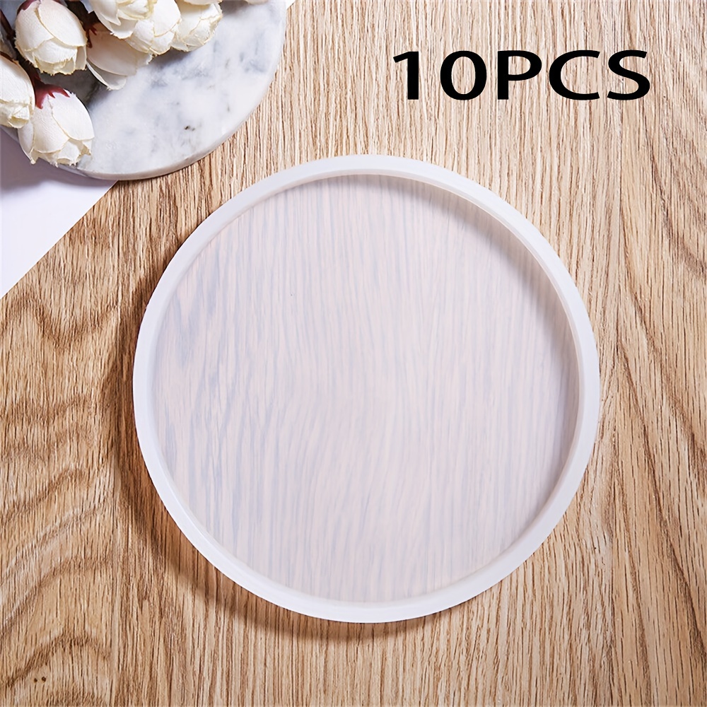 TEMU 10pcs Silicone Mold Kits Tool Coaster Cup Mat Mold Insulated Mat Cup Round Base For Durable Diy Craft