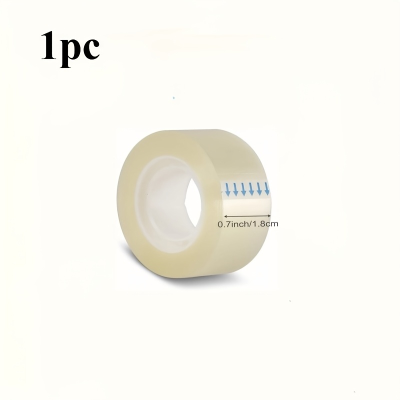 1 Roll Transparent Tape 18mm Non-marking Repair Tape Packaging Office Home Packaging Clipping Transparent Tape