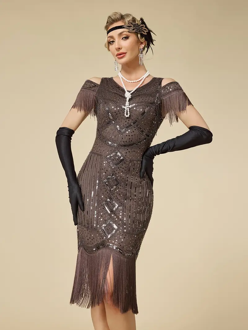 flapper short dress Martini Cocktail Dress Champagne Deco