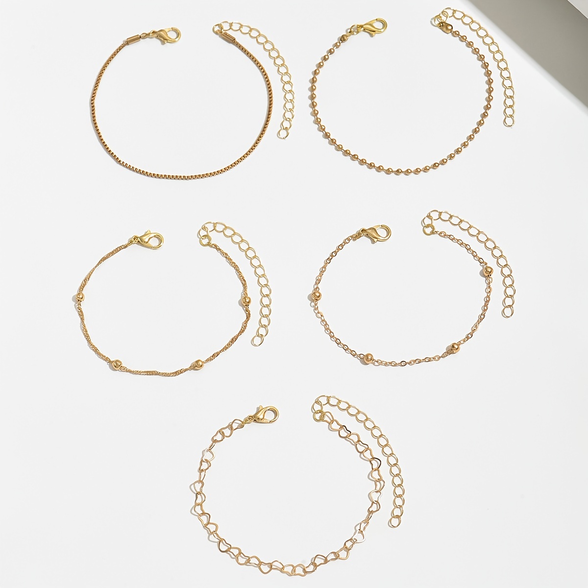 Set of 5 Stylish Daily Bracelets