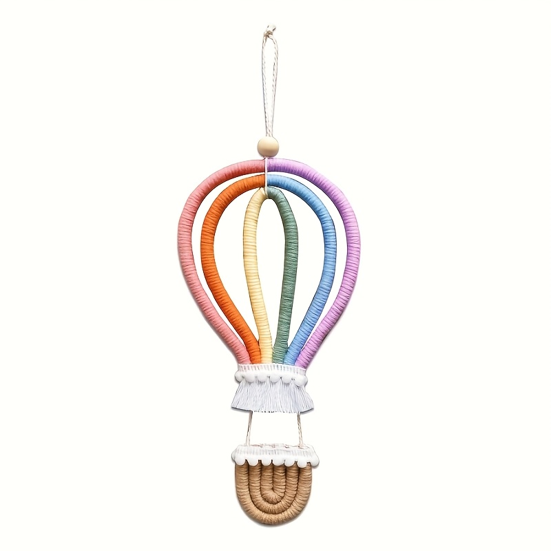 1pc Colorful Hot Air Balloon Pendant Rainbow Hanging Decoration For Home Photography Props