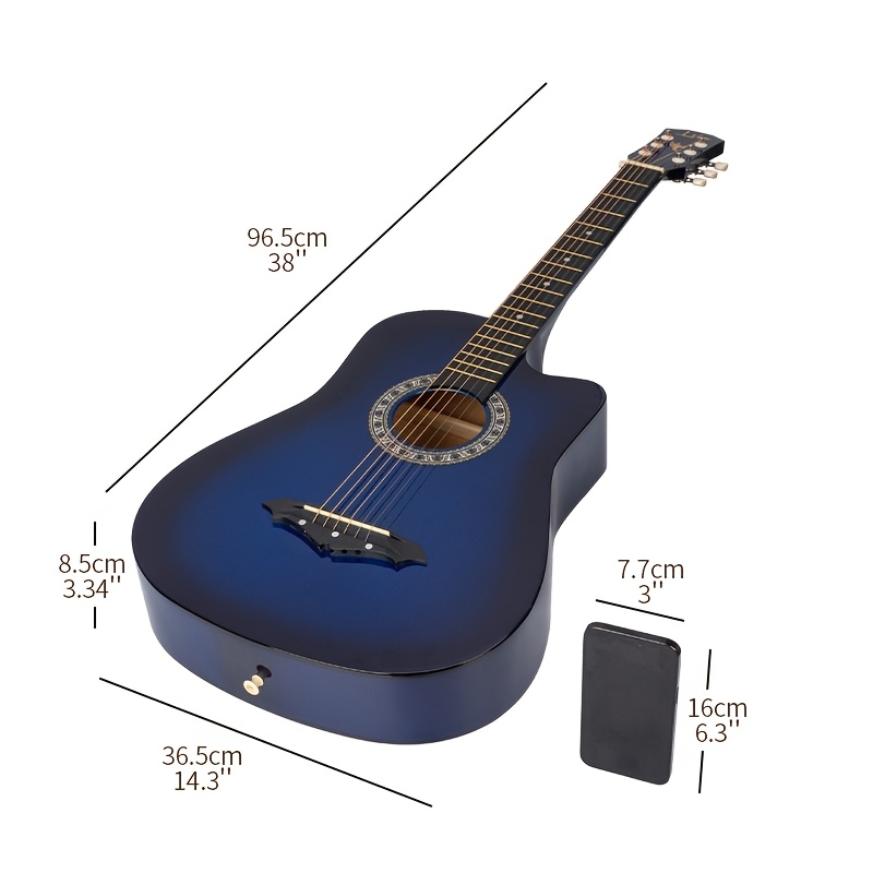 38-inch Basswood Acoustic Guitar, Gloss Finish Guitar Bundle,... product image 4