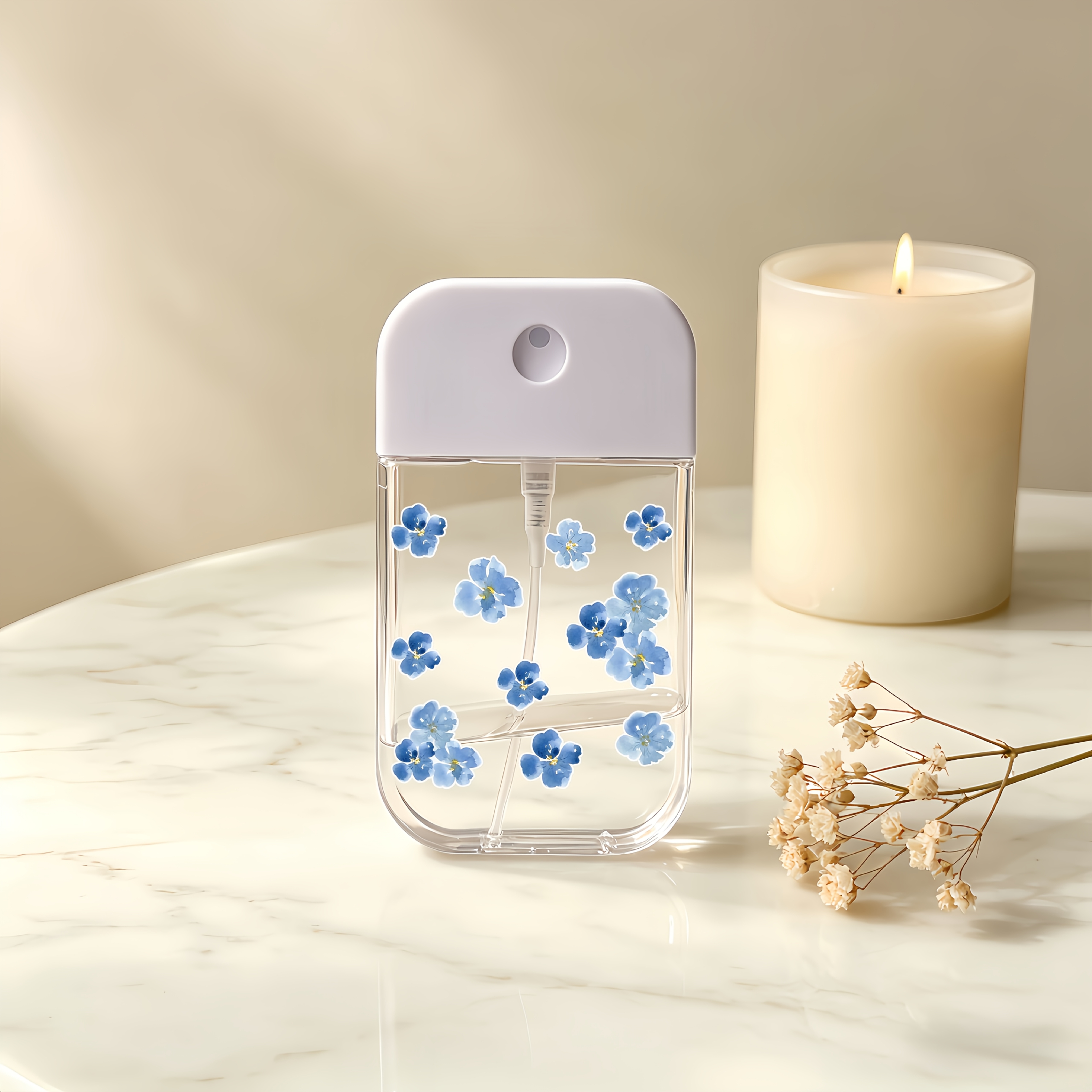 TEMU Flacons de rechange de petite fleur, faciles à transporter et à ranger pour les voyages. Flacons vides à fine pour alcool, conteneurs de voyage