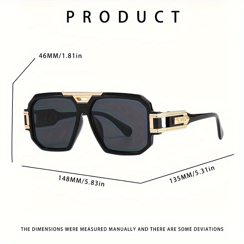 1pc Mens New Square Frame Fashion Sunglasses Trendy Retro