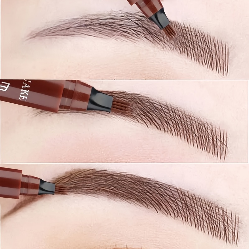 one waterproof eyebrow pencil with 4   tips natural makeup effect in 5 colors details 3