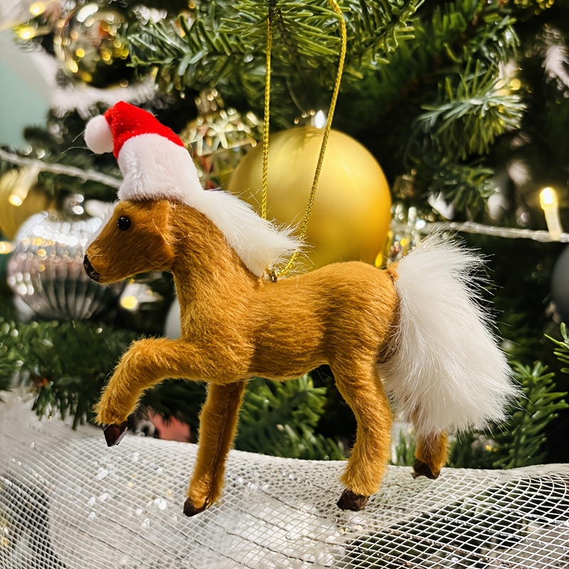Christmas Horse Ornament - Christmas Tree Hanging Decoration, Holiday Decor, Gift For
