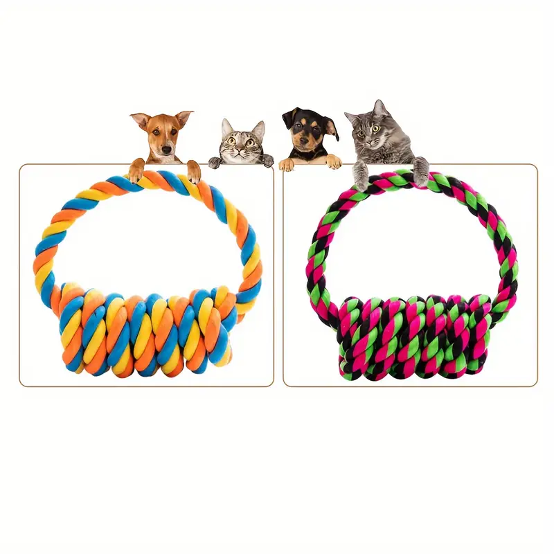 1pc knot dog toys for large breeds assorted colors tough chew toys for heavy duty dental rope toys kit for medium large dogs indestructible puppy teething chew tug toy set dog teeth cleaning bite resistant design Product details 3