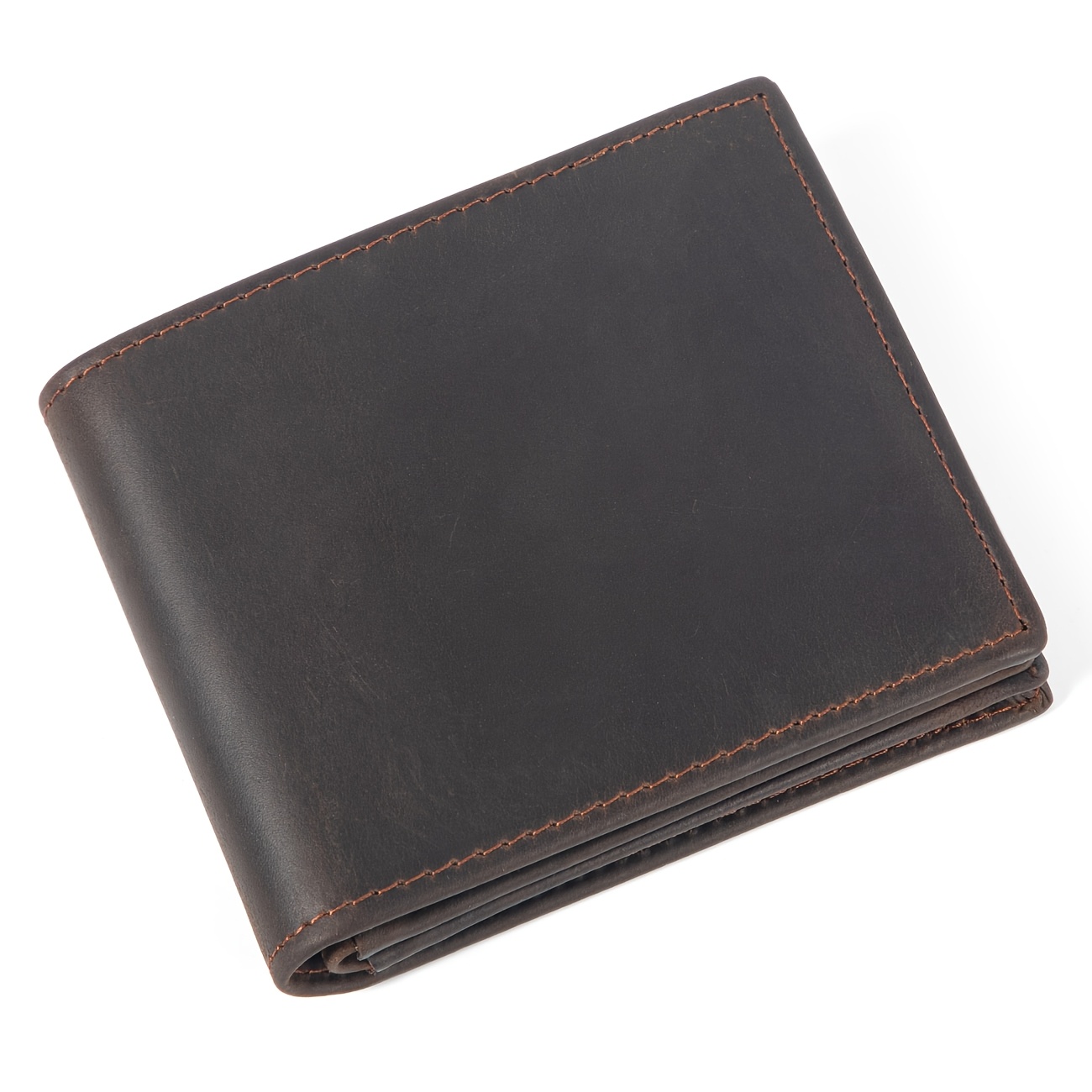 Image of Europe And The United States Retro Leather Wallet Leather Short Wallet Men's Leather Wallet Cowhide Zipper Short Wallet