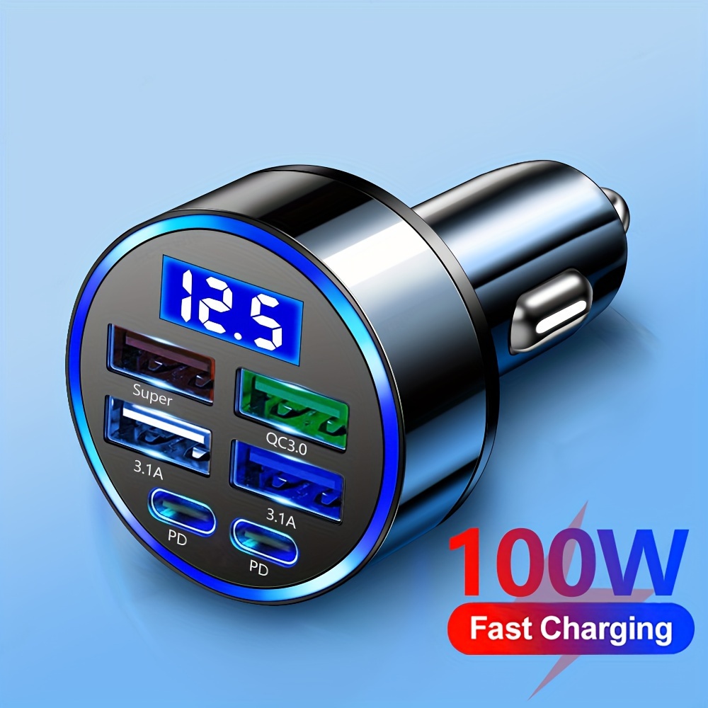 

Car Charger Usb C Adapter, Car Accessories With 3.0 & 2.4a Dual Port, Type C Fast Car Charger For /15/14/13/12/11/, Ipad, Samsung S24/s23/s22/s21, Ipad Pro/air 2, Pixel 4/3,