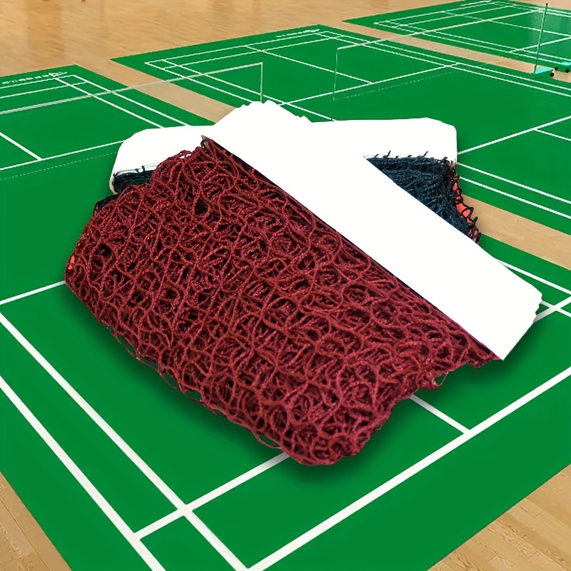 1pc 240 16in 29 92in multifunctional foldable badminton net durable polyester fiber professional specifications suitable for tennis volleyball courtyard training entertainment and competitions red and dark green Product details 0