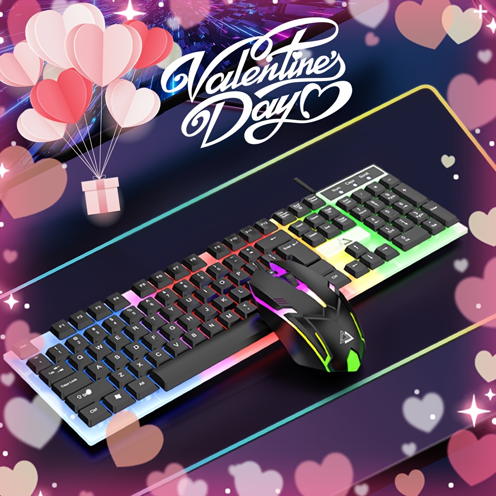 

Gaming Keyboard And Mouse Combo - Led Light Mechanical Keyboard And Gaming Mouse, Wired, No Battery Required - For Computer Desktop - Keyboard & Mouse With And Precise Navigation - Best Gift