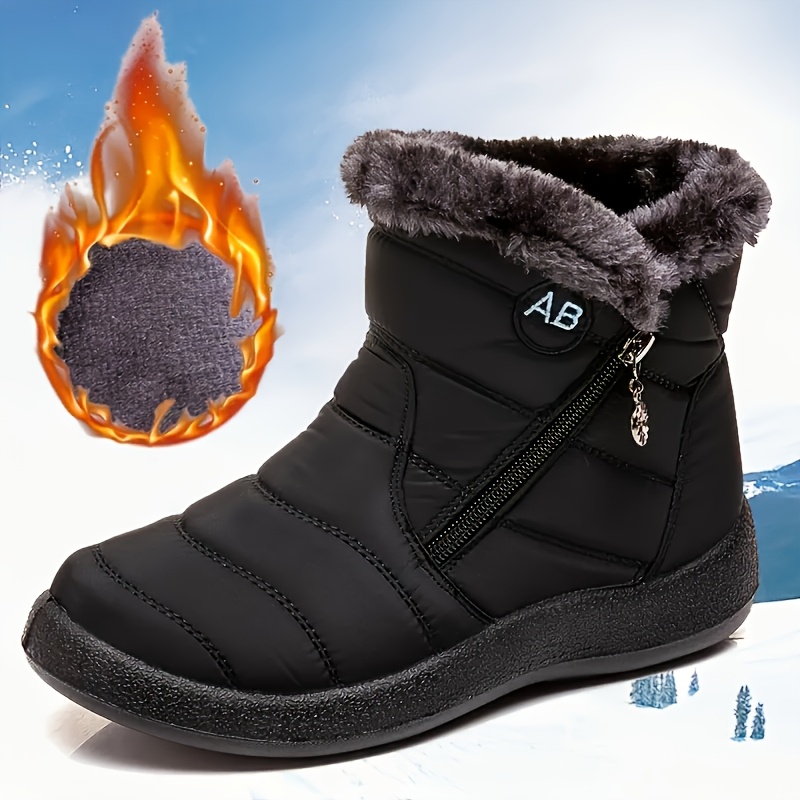 Unisex Wide-Fit Fleece-Lined Snow Boots