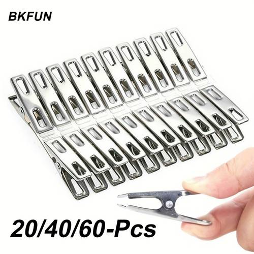 pack heavy duty stainless steel clothespins non slip laundry clips for indoor outdoor drying strong metal pegs for home laundry accessories clothes pins