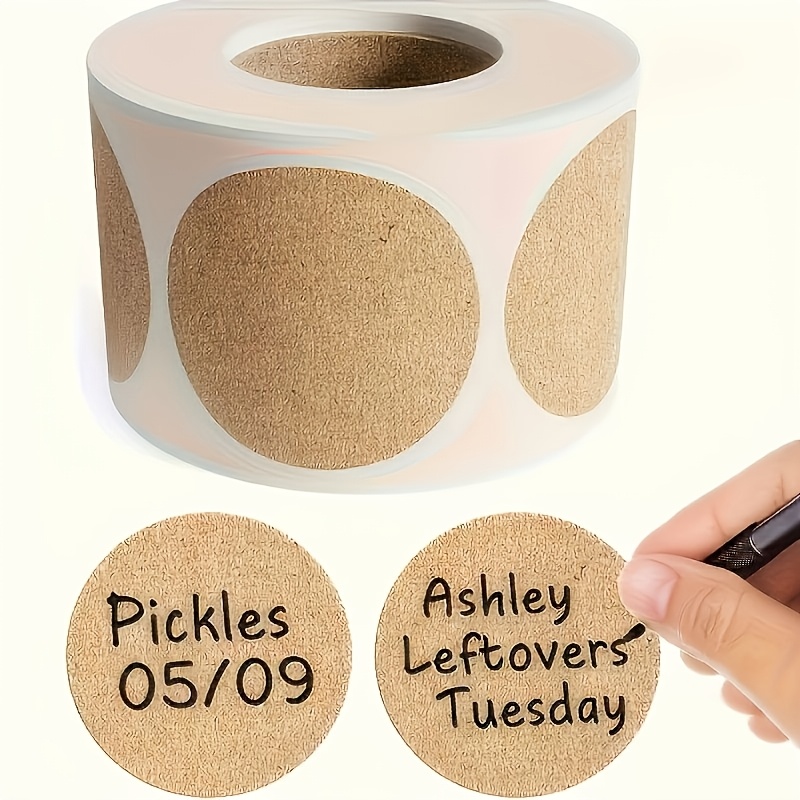TEMU 510pcs Paper Labels - 1 Roll Adhesive-free Round Stickers, For Organizing, Gifts, And Jars - Surface