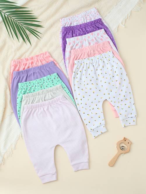 10pcs baby pants for baby girls 0 12 months essentials