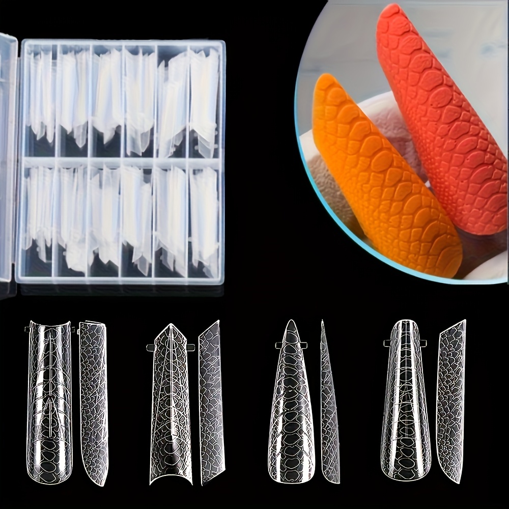 Image of 96pcs Dual For Nail Forms Kit Full Cover For Nail Mold Tips For Nail Extension Tools 4 Styles 12 Sizes Scale For Poly For Nail Gel For Nail Tips Art