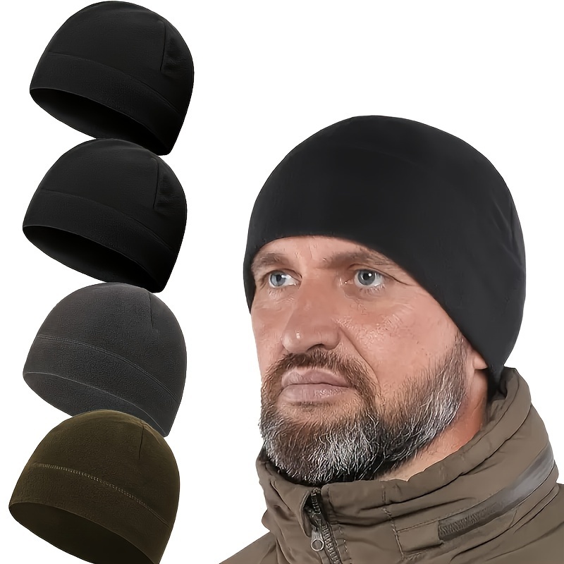 

4-pack Winter Cycling Headwear Set - Polyester Knit Fabric, Insulated & Breathable - Machine Washable Cap, Beanie & Cycling Cap Combo - Fit - Cold Weather Cycling & Christmas Gifts