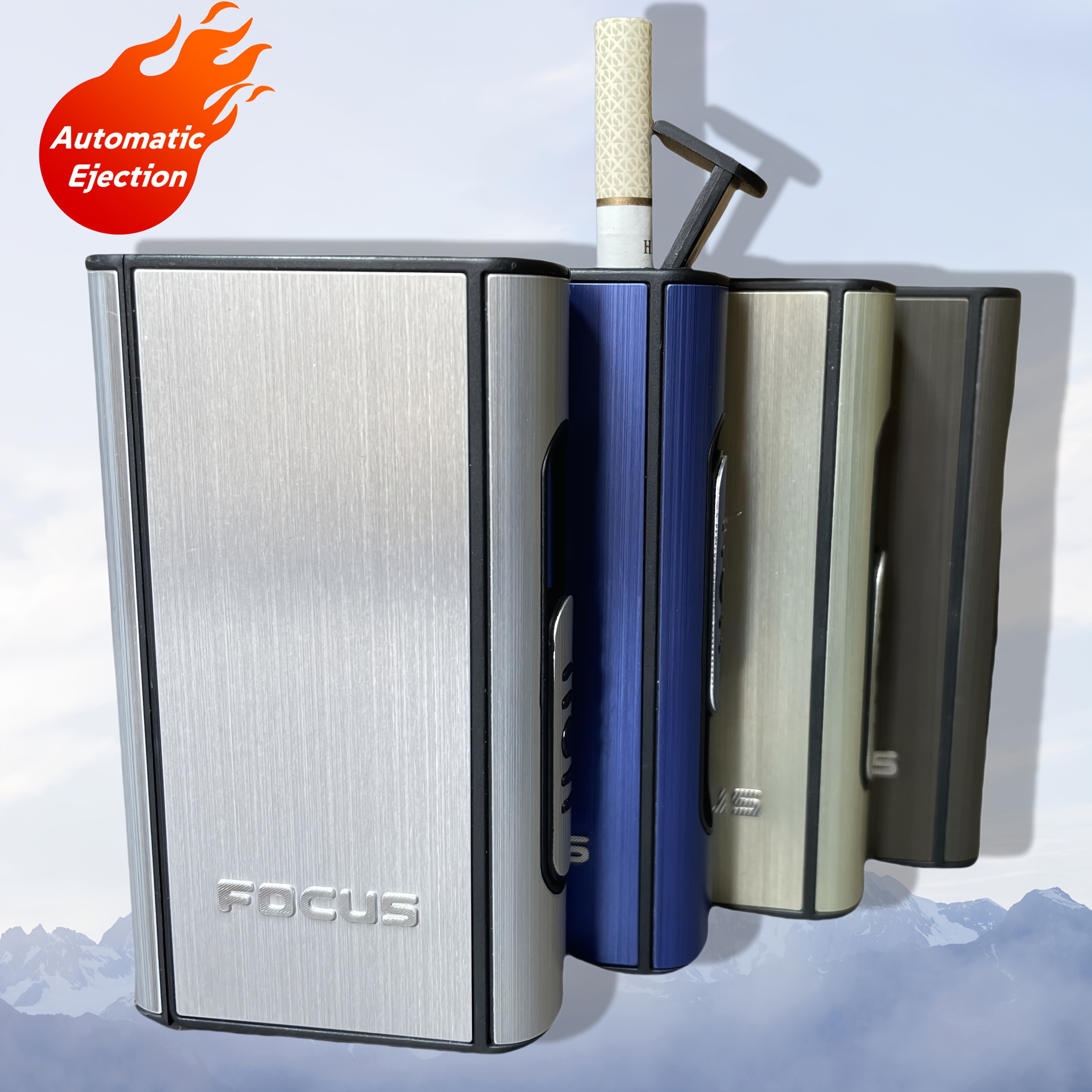 automatic ejection cigarette case Automatic Ejection Cigarette Case Cigarette Box, Pressure-Resistant Tobacco  Storage Holder for Men and Women, Ideal Gift