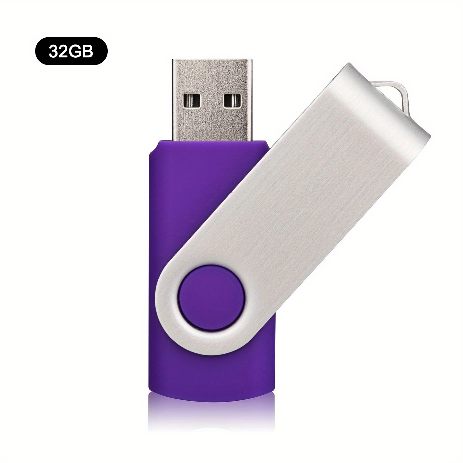TEMU Vansuny Usb Flash Drives Available In 16gb, 32gb, And 64gb With A Rotating Design, Usb 2.0 Memory Stick, Metal , Featuring An Led Light For Data