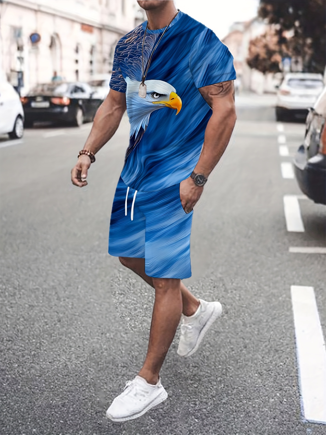 Masculino Casual Conjunto De Roupa Masculina Conjunto De Verão De