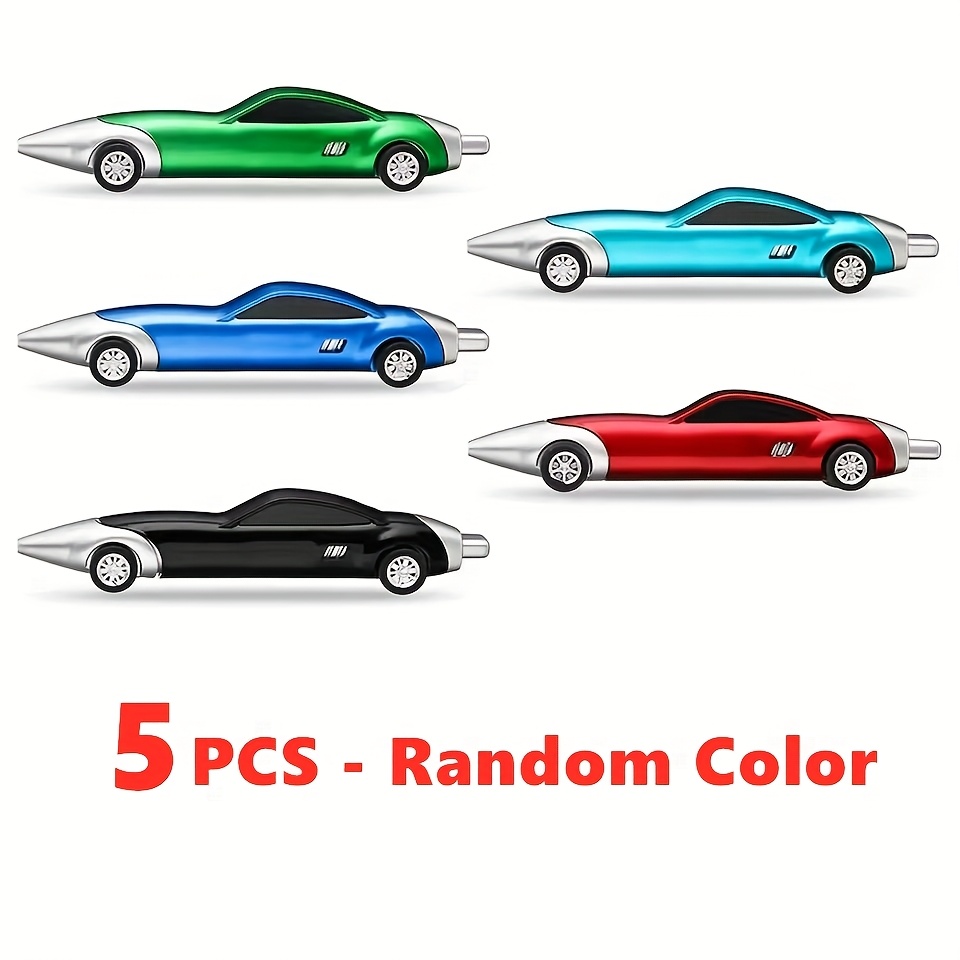 Image of 5pcs Set Student Writing Pens, Cool Car Ballpoint Pens, Colorful Sports , , Colors Random