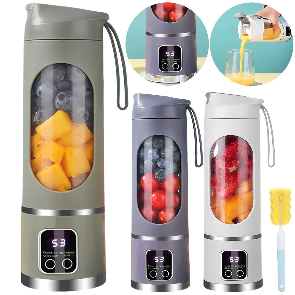 portable usb rechargeable blender and juicer with led     for fruit and vegetable drinks   450ml capacity perfect gift for halloween christmas holidays and birthdays