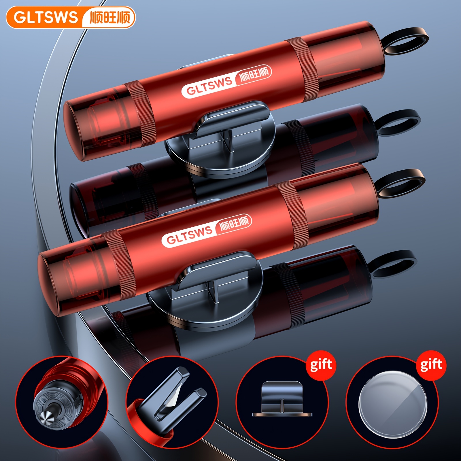 2pcs Car Window Breaker With Knife Hammer, A Multifunctional Tool For Breaking Car Windows And Emergency Escape