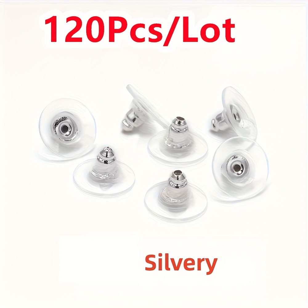 120pcs/lot Earring Backs Safety Stopper Rubber Jewelry Accessories Diy Parts Ear