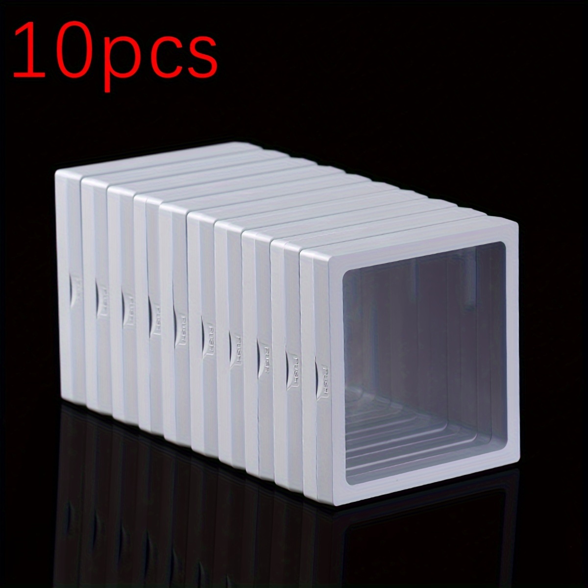 

10pcs Dust-proof And Oxidation Resistant Jewelry Box, Pe Film Jewelry Storage Packaging Box For Rings, Earrings, Bracelets, Necklaces