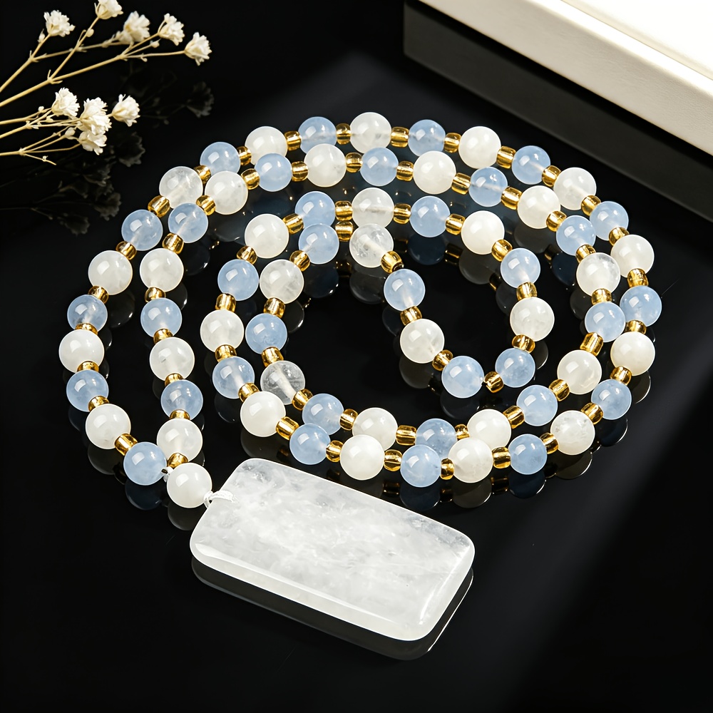 Bohemian Minimalist Natural Stone Bead Necklace