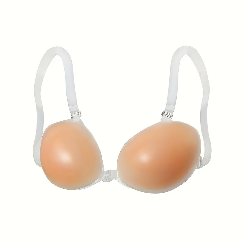 1pc Silicone Push-Up Bra for Women - Seamless Strapless, Self-Adhesive, Opaque, Wireless Support, Hand Washable - Ideal for Backless Outfits