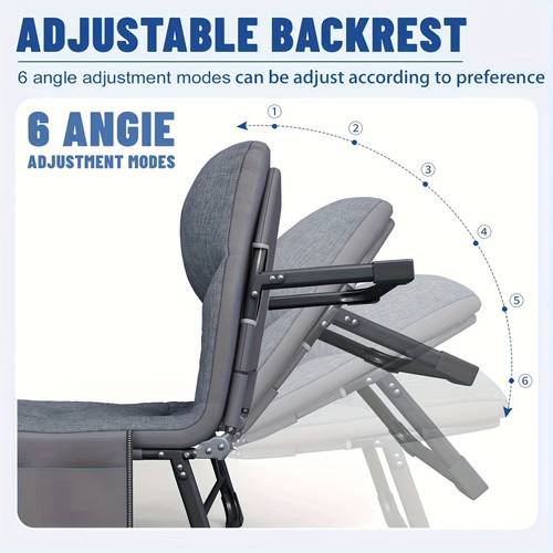 comfortable folding bed 1pc comfortable ergonomic american folding bed single recliner lunch bed portable camping nap multi functional lounge chair lazy artifact with mattress outdoor only
