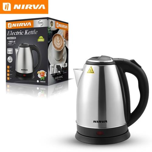 premium stainless steel electric kettle 1500w quick heating 1 8l water boiler featuring double wall insulation automatic shut off boil dry safety ideal for family use for tea coffee hot water