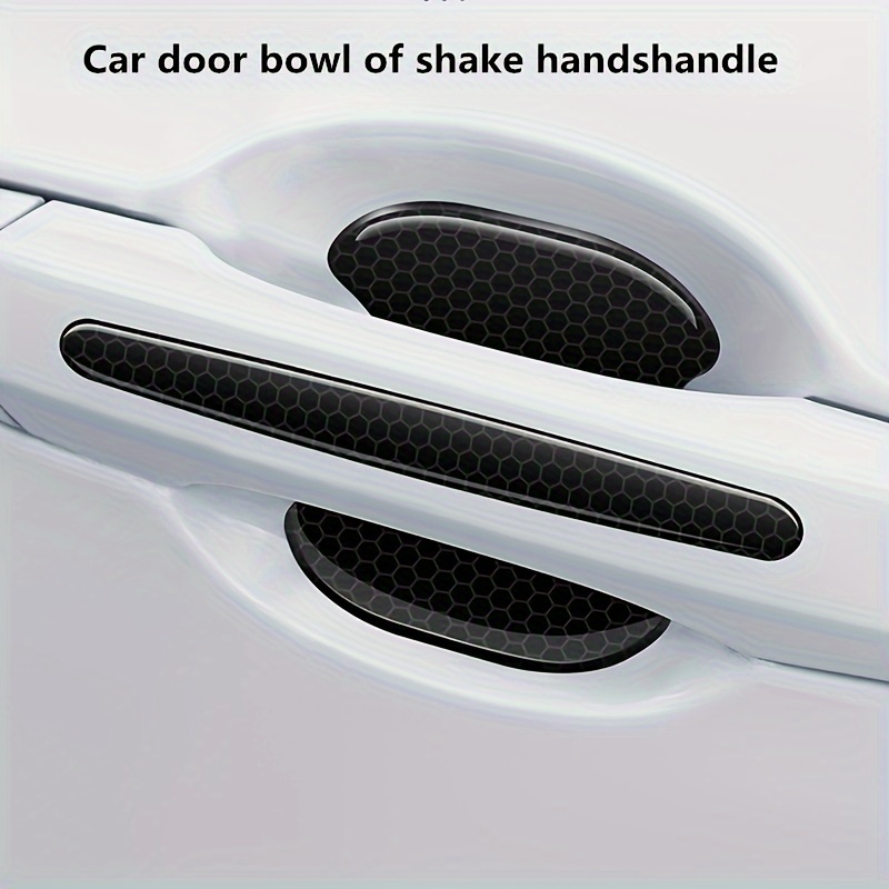 

High-end Car Model ! 8pcs Carbon Fibre Pattern Car Door Bowl Handle Protector