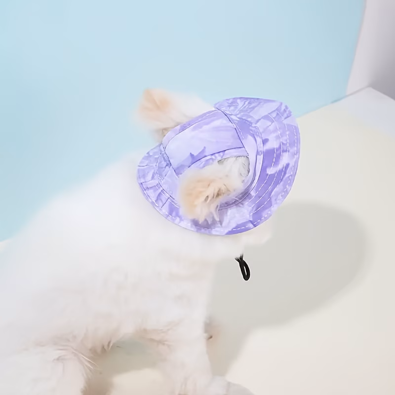 1pc pet sun hat breathable comfortable uv protection suitable for puppies and cats adjustable strap Product details 6