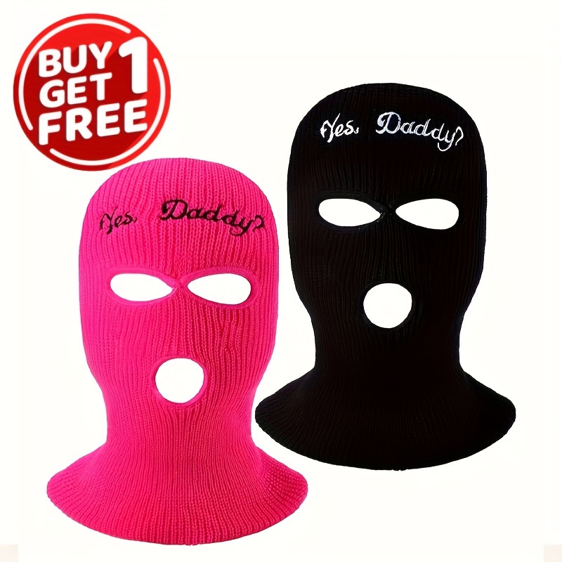 Balaclava, 2pcs Pasamontañas, Balaclava de 3 Agujeros de Talla