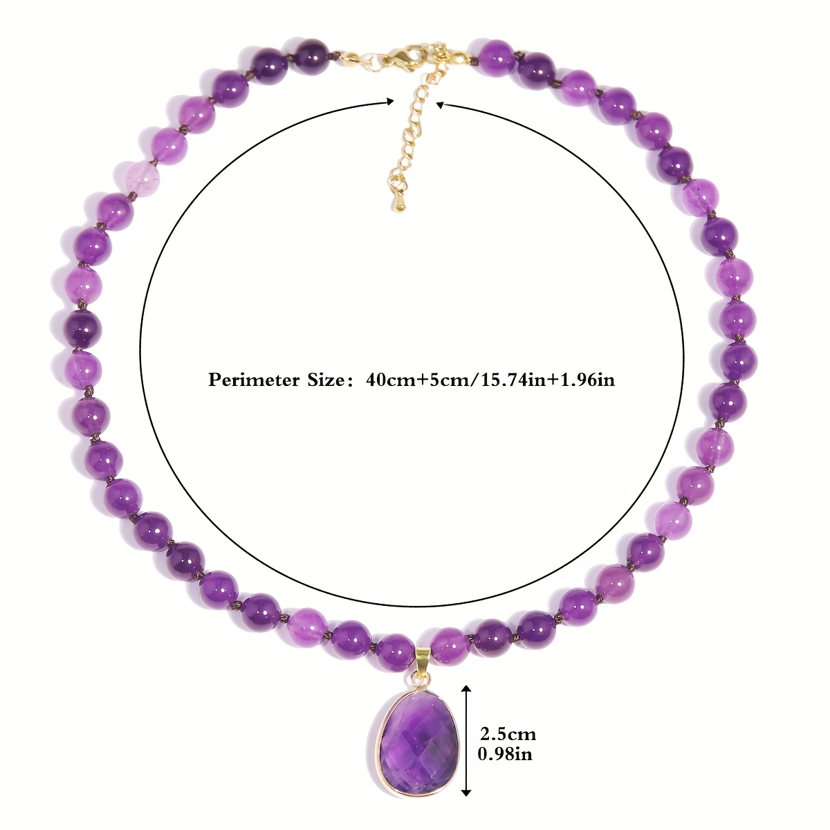 Stunning Elegant Purple Pendant Necklace, Daily Wear