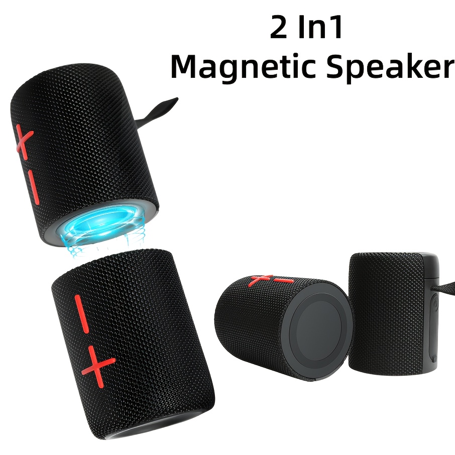 TEMU S11 Portable Speaker, 2 In 1 Magnetic Speaker, Magnetic Dual Split Bt Speaker, Wireless Speaker With 20w Loud , Magnetic Split Speaker, Wireless